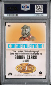 2005 Star Trek TOS Art & Images Autograph Bobby Clark Gorn Limited Auto PSA 10